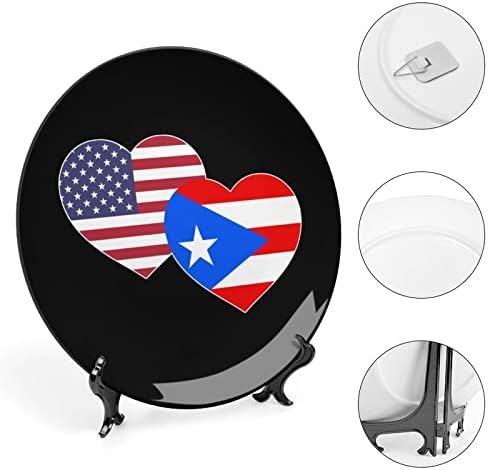 Američka puerto rico srce personalizirane kosti porculan prilagođenim keramičkim ukrasnim pločama Početna