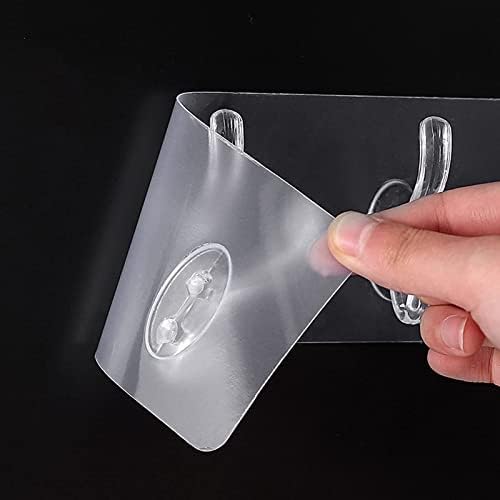 XGBYR multifunkcionalna prozirna 6 kuka, prozirne zidne kuke, čiste plastične kuke za samoljepljenje, teške