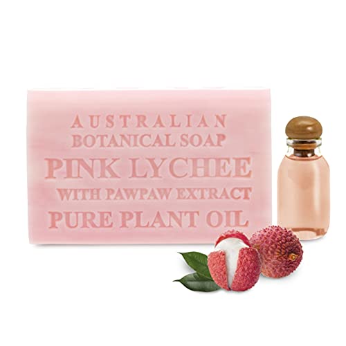 Australijski Botanički sapun, ružičasti liči sa ekstraktom Pawpaw 6.6 oz. Sapunice | Svi Tipovi Kože / Shea
