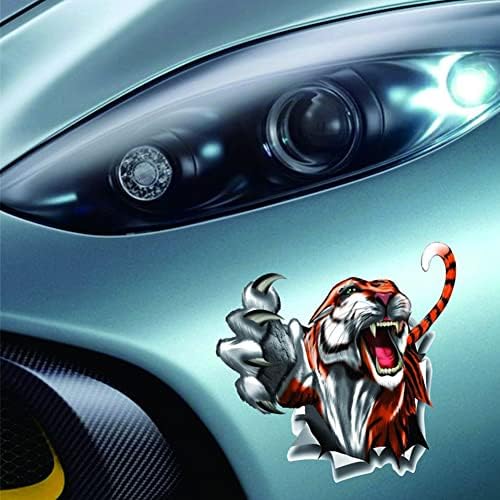 Ikasefu šarene tigra naljepnice, 3D tigar Car Decor, samoljepljiva naljepnica za prozor za vozilo za automobile, vodootporna bočna naljepnica za auto kamion prozor
