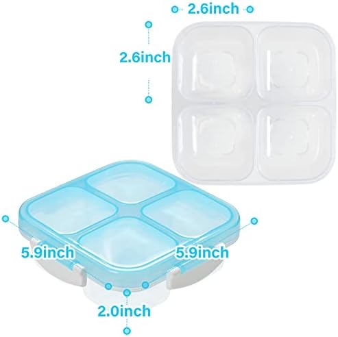 EONJOE 1-pakovanje 4 pretinac za spavanje za užinu kutija za ručak za djecu Odrasli školski dodaci Bento