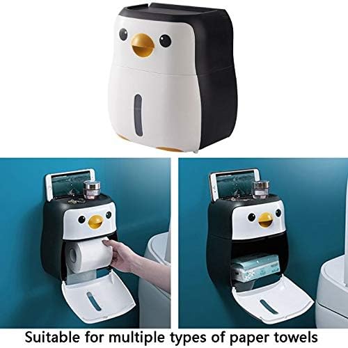 Slatki pingvin papirni kontejner toaletni držač za držač zidnih nosača zidne montiranje tkiva