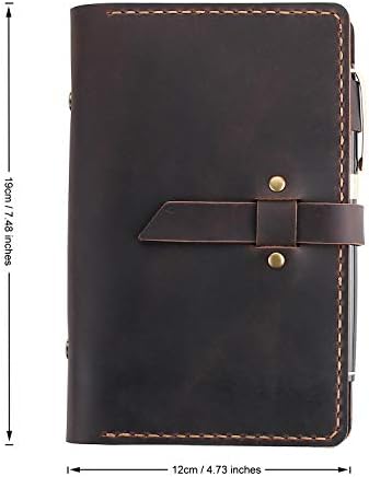 Refillable Leather Journal pisanje Notebook, A6 Ring Binder Refillable dnevnik Notepad, Vintage Handmade