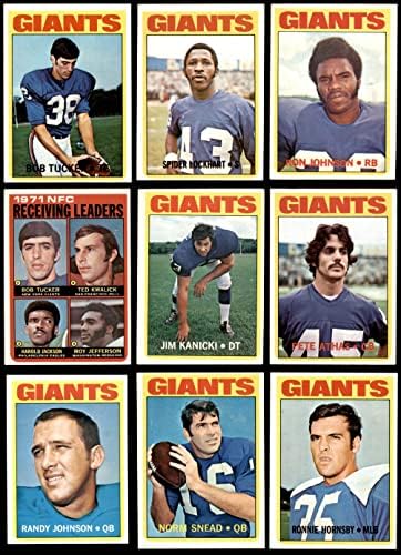 1972 TOPPS New York Giants Team Set New York Giants-FB Ex / Mt Giants-FB