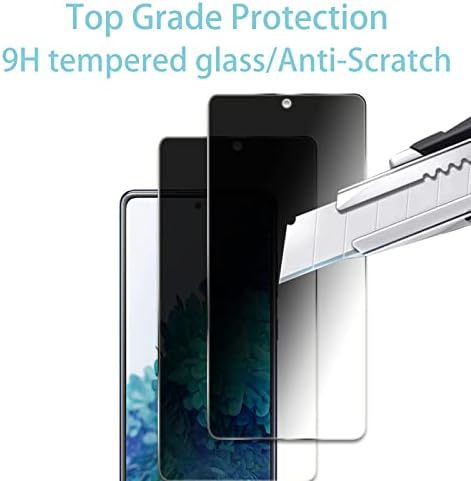 CHRINECY [4 Pakovanje] 2 pakovanja Zaštita ekrana za privatnost za Samsung Galaxy S20 FE sa 2 pakovanja