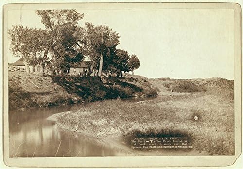 HistoricalFindings fotografija: ranč Bar Tee,hat Creek,ranč kuća,blizu Hot Springsa,Južna Dakota,SD,1890