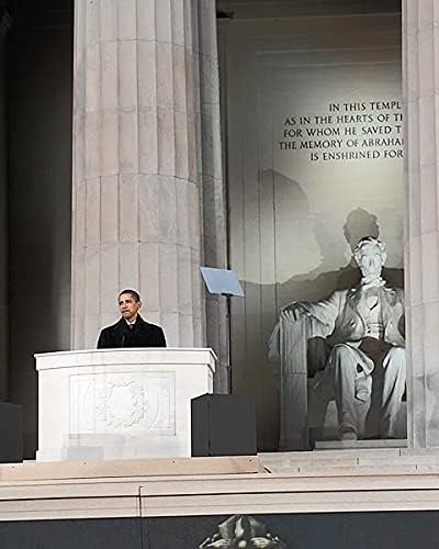 Barack Obama govori u Lincoln Memorial 11x14 Silver halogenide Photo Print