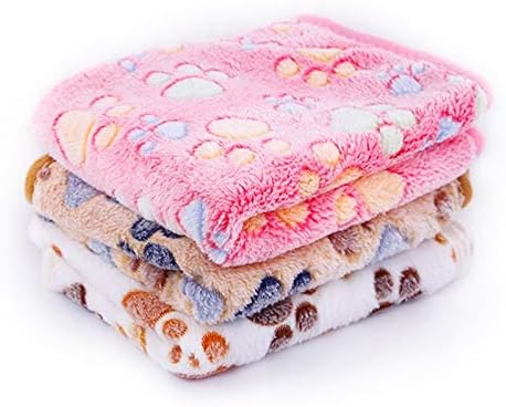 Xjjzs Bed Mats Soft Flannel Fleece Paw Foot Print toplo kućne ploče za spavanje Poklopac za matrice za mala