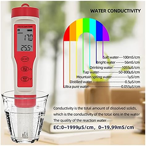 Digitalni tester za vodu 4 u 1/3 u 1 test EC / TDS / PH / temp monitor vode za ispitivanje kvaliteta vode