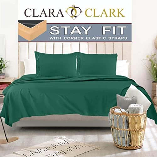 Clara Clark 1800 servisni setovi serije - Ostanite prikladni na madracu s elastičnim trakama na uglovima
