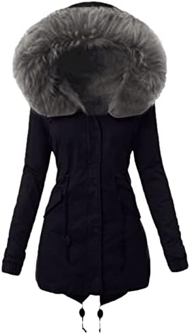 Foviguo White Puffer kaput, zima plus veličina casual parka ženska dugih rukava s kapuljačom od kapuljača