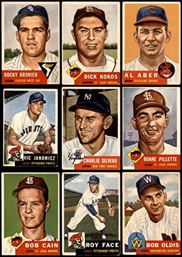 1953. podloga za bejzbol visoki broj kompletan set VG