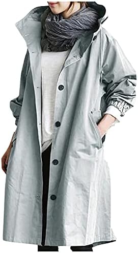 Foveguo kaputi za žene dugi, uredski kaputi Ženski proljetni moderni plus veličina dugih rukava dolje udobnost
