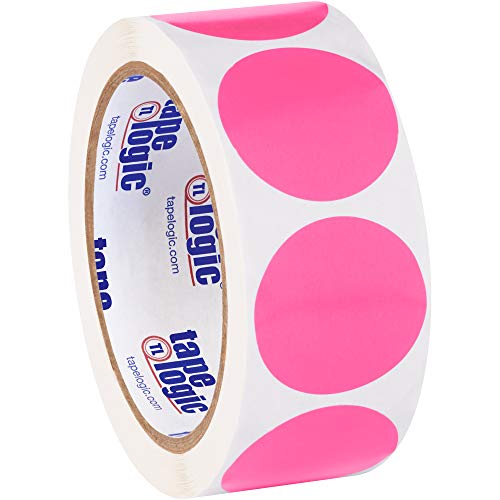 Tape Logic® naljepnice za krug zaliha, 1 1/2, fluorescentno roze, 500 / Roll, po popustu USA