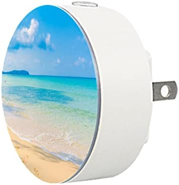 2 paketa Plug-in Nightlight LED Night Light plaža nebesko plava sa senzorom sumraka do zore za dečiju sobu,