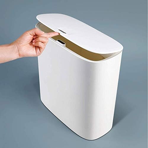 YFQHDD Automatsko smeće može kućni uski kantu za smeće sa poklopcem plastični toalet Smart Trash limenka,