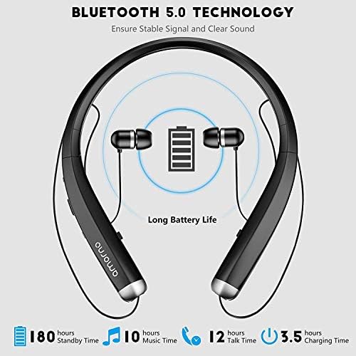 Amorno Bluetooth slušalice, sklopive bežične mrežne slušalice sa ušičnim ušima, otporno na zvezde u sportskom
