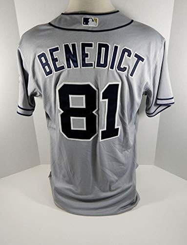 2015 San Diego Padres Griffin Benedict 81 Igra Izdana siva Jersey - Igra Polovni MLB dresovi