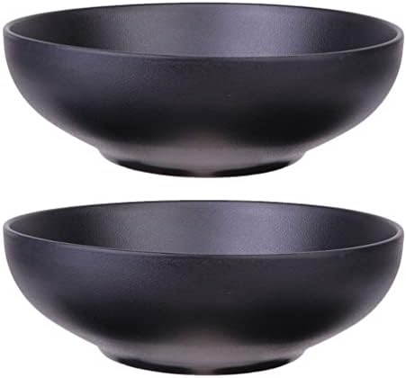 Cabilock 2pcs crna melaminska rezanci Bowl supl japanski ramen zdjele domaćinsku hranu posluživanje posuđa