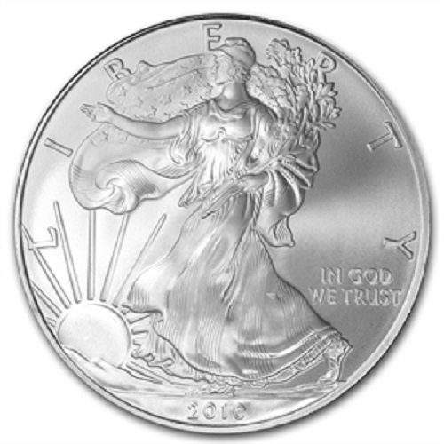 2010 Američki srebrni orao .999 Fini srebrni dolar Necrrtiulirao američki mentu s našim potvrdom o autentičnosti