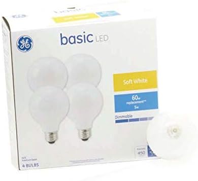 Ge Basic 4-Pack 60 W ekvivalentne toplo bijele G25 globe LED Sijalice