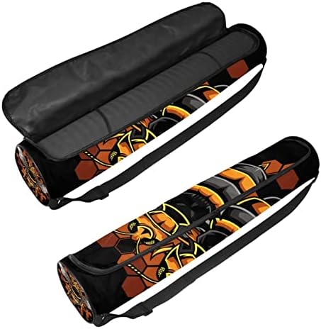 RATGDN Yoga Mat torba, Cool Honey Bee Vježba Yoga Mat Carrier full-Zip Yoga Mat torba za nošenje sa podesivim