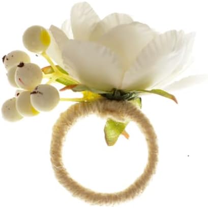 Yingren Creative breskva Cvijeće za prsten za salvetu / dekor zabave Drveni salvetni prstenovi za trpezariju