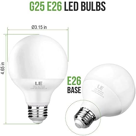 LE G25 E26 LED sijalice, 40W ekvivalent sa žarnom niti, 2700k toplo bijelo, 5w 450lm štedljivo svjetlo,