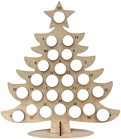 Početna drvena Adventska dekoracija kalendara 2021 novi okvir za odbrojavanje čokolade za Božićnu zabavu