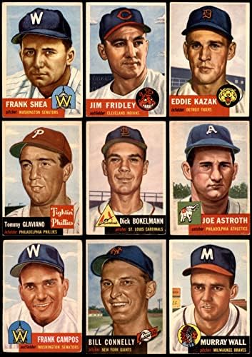 1953. TOPPS Baseball 50 Card Starter Set / Lot VG / ex