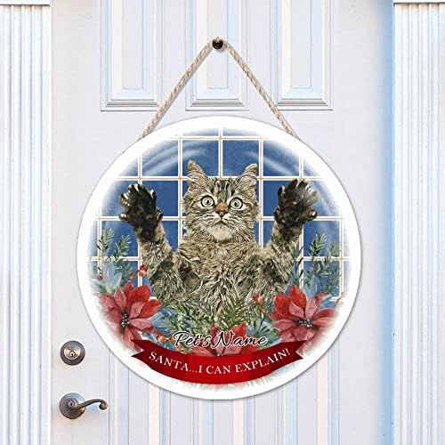 Cheyan Drveni znak Naziv kućnog ljubimca CAT Wood Sign za uredbeni ukras za životinje Ljubitelj za životinje