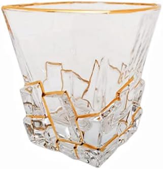 Naočale omascer kristalno viski, set od 1 stijena naočale u poklon kutiji sa satenom - 10 oz za piće, bourbon,