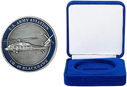 Aviation Sjedinjene Države Aviation UH-60 crna hawk helikopter Chainge Coin i Blue baršun prikaz