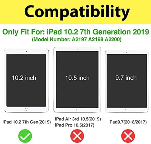 ProCase [2 Pakovanje] novi iPad 10.2 paket zaštitnika ekrana sa iPad 10.2 futrolom 2020 8. generacija / 2019 7. generacija iPad kućišta