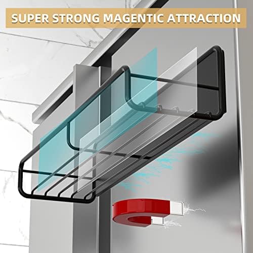 Magnetic spice Rack za frižider, 4 paket Magnetic spice rack organizator sa jakim magnetnim, Metal Magnetic