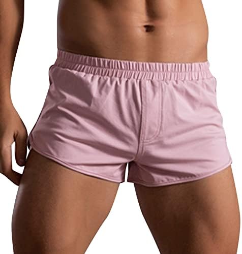 BMISEGM bokserske kratke hlače za muškarce pakovanje muški ljeto pune boje pamučne hlače elastična opsega labave brzo suhe casual muške velike
