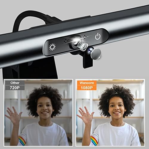 Wanoore monitor Light Bar sa 1080p web kamerom, 40cm touch ScreenBar lampom računarskog monitora sa podesivom