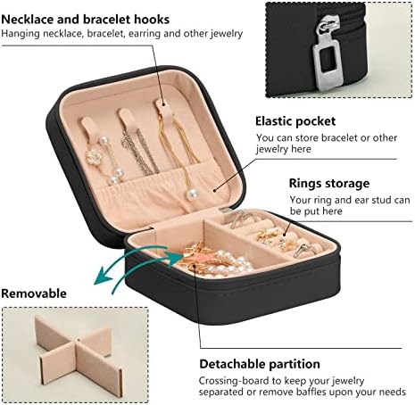 Kigai kožna nakit kutija od suncokreta i korijena Prijenosni mini nakit za skladištenje za putovanja, minđuše