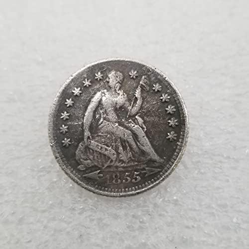Antikne rukotvorine Amerikanac 1855-O verzija Polu-širina mesinga srebrni stari srebrni dolar u okruglom