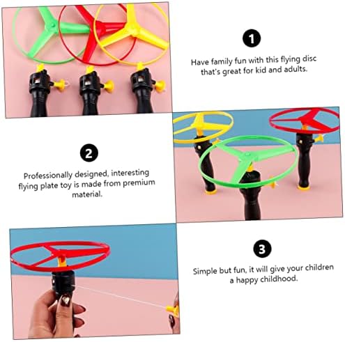 Toyvian 10kom Flash Toys Funny Fly Toys igračka za djecu Plastic No Light Child Wheel Green