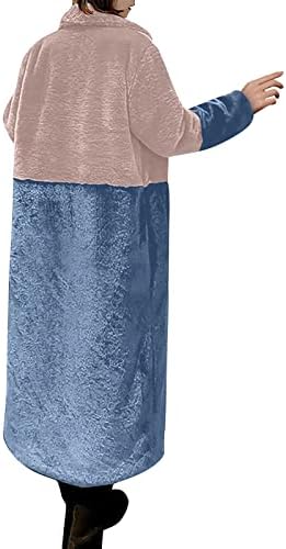 Comfy Parkas ženski zimski tunički topliji kaput moderno nejasno revel full bavež kućna odjeća u boji blok