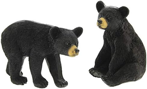 Slatka životna lica Replika crna medvjeda CUB figurice Kabina Vikendica Dekor, set od 2