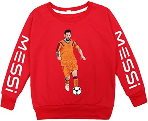 Benlp Casual Messi dugih rukava Crewneck džemper-dečaci Dječji novost Hoodie Loose vrhovi za djecu