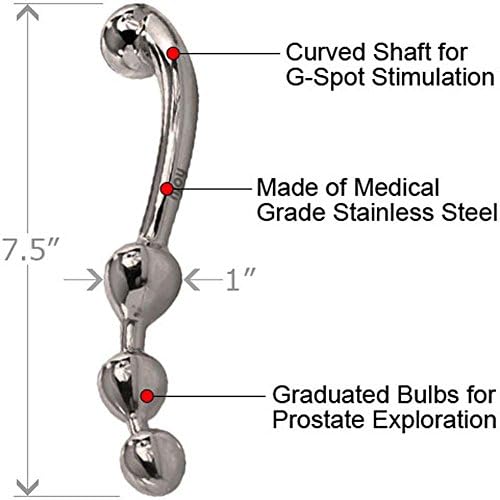 Njoy nehrđajućeg čelika Zabavni štapić pruža nevjerojatnu stimulaciju prostate i G-tačke