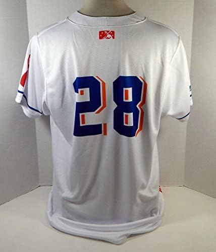 2021 Sirakuza METS # 28 Igra izdana bijeli dres als Health Night 127 - Igra Polovni MLB dresovi