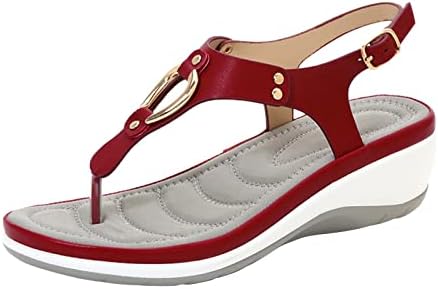 Sandale za žene Majčin dan cipele od umjetne kože cipele za hodanje s kopčama za potporu Luka slajd Japanke