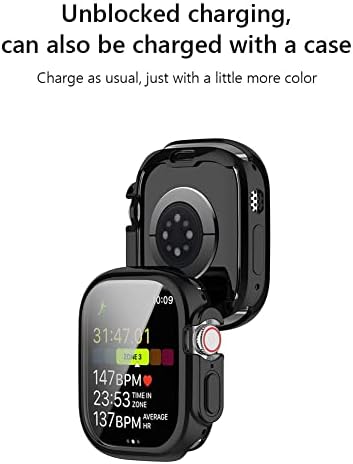 Detai TPU staklo + futrola za Apple Watch serija Ultra 49mm SmartWatch PC zaslon Zaštitnik zaslona Kaljeni