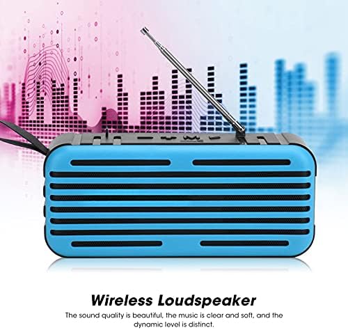 Heayzoki bežični Bluetooth zvučnik, LED mini višenamjenski FM radio solarni punjenje Bluetooth zvučnika