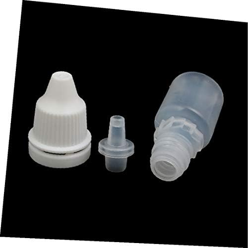 X-dree PE plastični stisak padne boce sa padom bistre Bijela kapa 2pcs (5ml PE plastični stisak padne boce