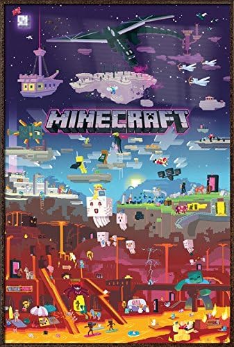 Poster STOP ONLINE Minecraft the World Beyond - Gaming Poster / Print